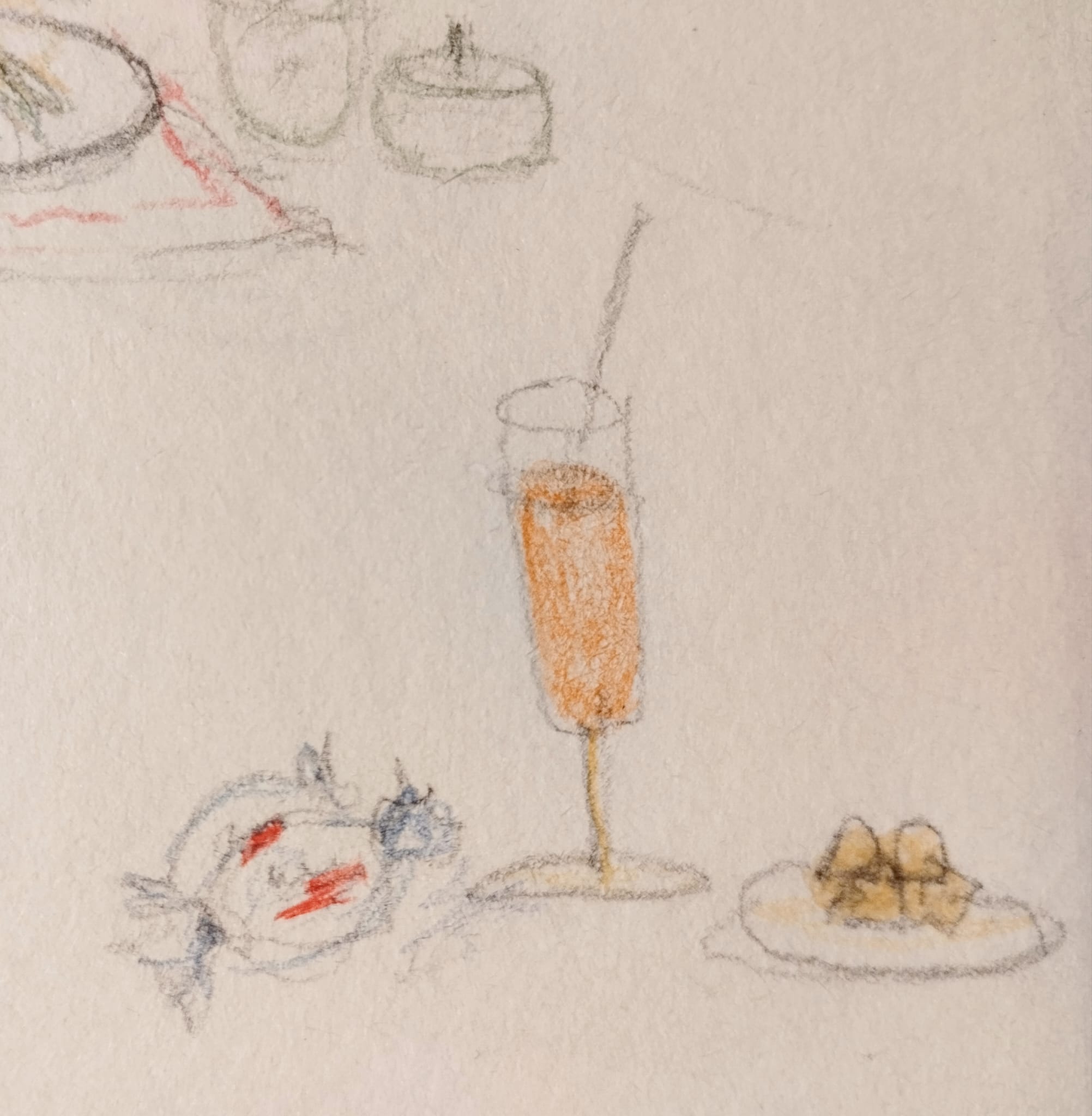 Menu de noche buena de sardinas en lata. sorbete de mango