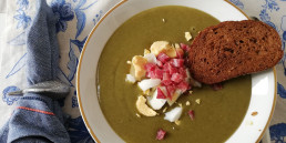 Pure de lentajas con pan frto. Receta de sardinas en lata