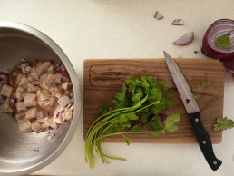 Ceviche de corvina, receta de Sardinas en Lata